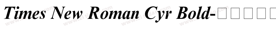 Times New Roman Cyr Bold字体转换